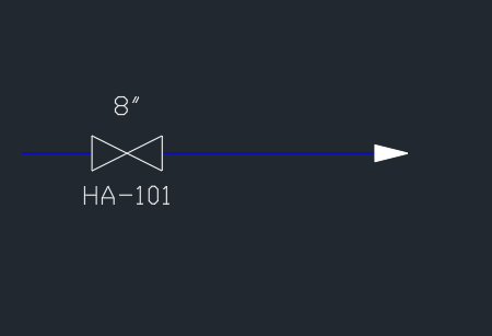 Technical drawing of a valve